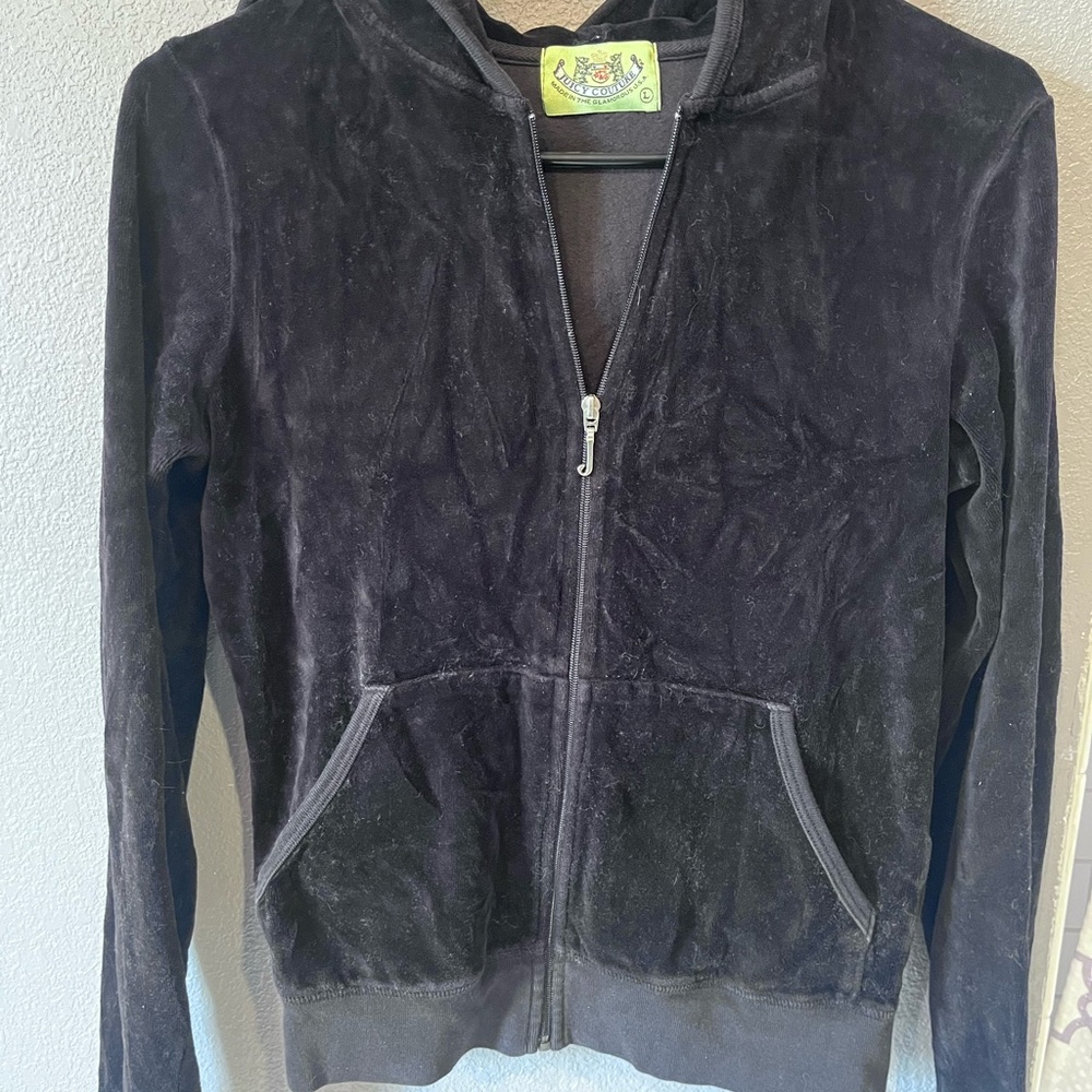 Vintage 2000’s green tag Juicy Couture Zip-Up Hoodie size large Y2K